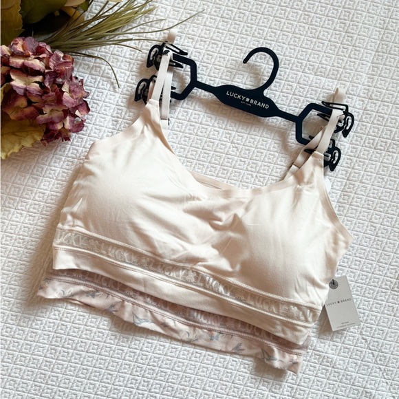 NWT Lucky Brand 2-Pack Logo Seamless Wire-free Bralettes Size XL - Picture 4 of 13